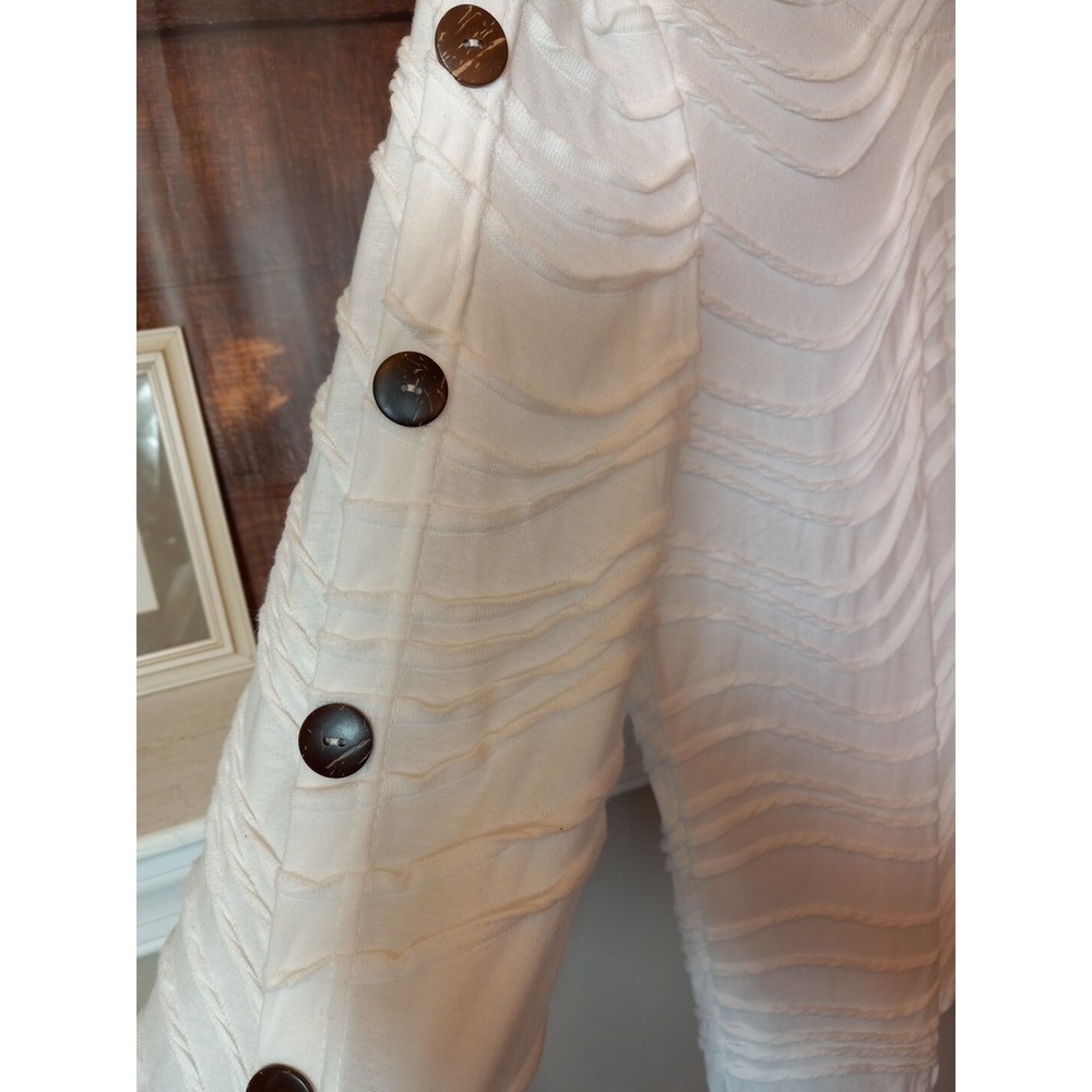 Thomas Olivia Womens White French Twist 3/4 Sleeve Shirt Size Medium - Picture 4 of 13